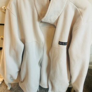 Columbia Men's Cream Fleece Ski Jacket